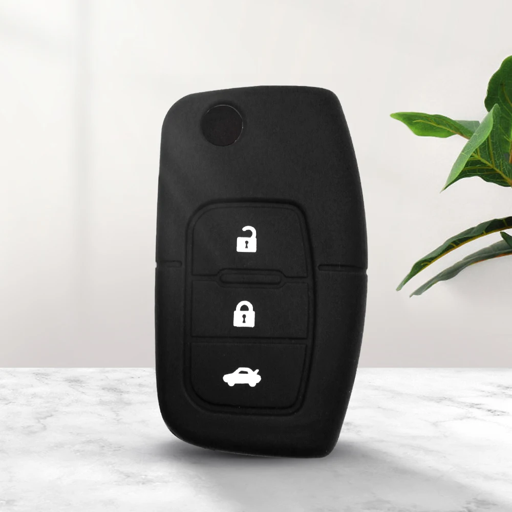 For Ford Fiesta Focus Focus C-Max Galaxy Kuga Mondeo MK4 S-Max Fob Smart Remote Key Case Cover Silicone Car Key Cover