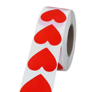 

Heart-Shaped 500pcs Love roll Sticker Seal Birthday Party Supplies cute Labels Scrapbook for gift Packaging stationery sticker