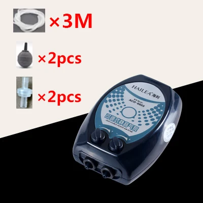 220 В, 2 Вт, 2,5 Вт, 3W, 4 Вт, Hailea, воздушные насосы, кислородный насос для аквариума, 1/2 розеток, аксессуары для аквариума, воздушный компрессор, США, Великобритания, Австралия, штепсельная вилка европейского стандарта - Цвет: ACO-6603 3W Combo