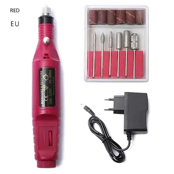 

HOT Electric Nail Drill Tool Kit Manicure Machine Polish File Buffer Sander Remover Salon Home 30X Carving Bits Set
