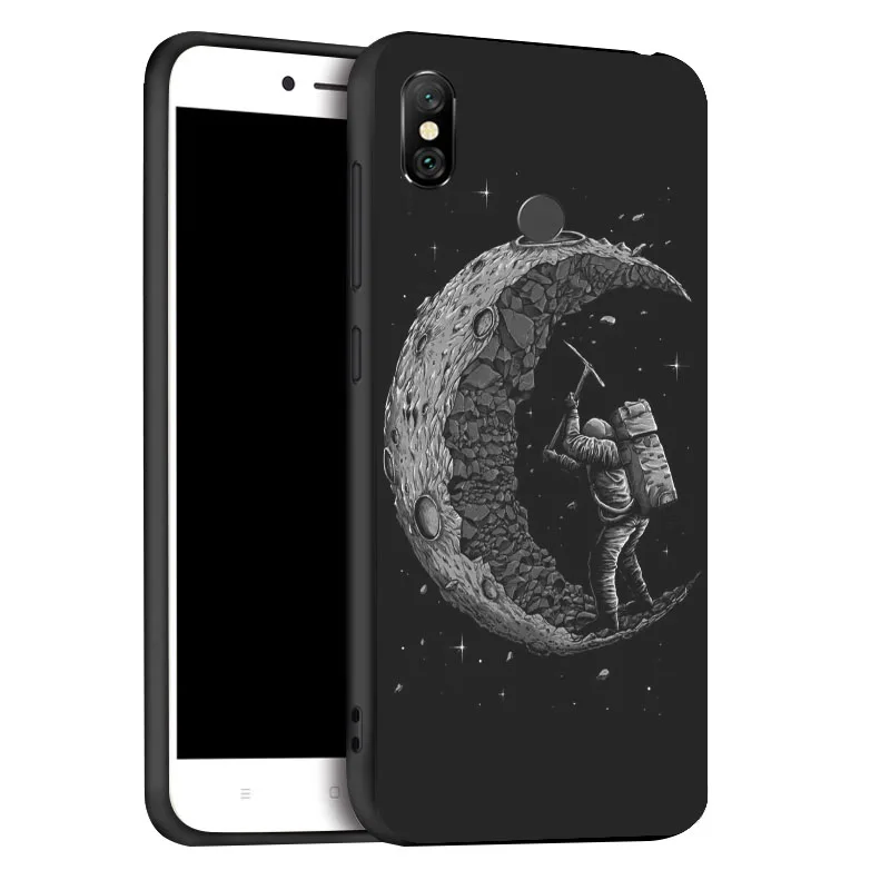 Черный чехол с 3D рисунком для Xiao mi Red mi K20 Note 7 6 5 Pro 7A 6A Чехол Мягкий матовый чехол для телефона для Xiaomi mi 9T A2 Lite