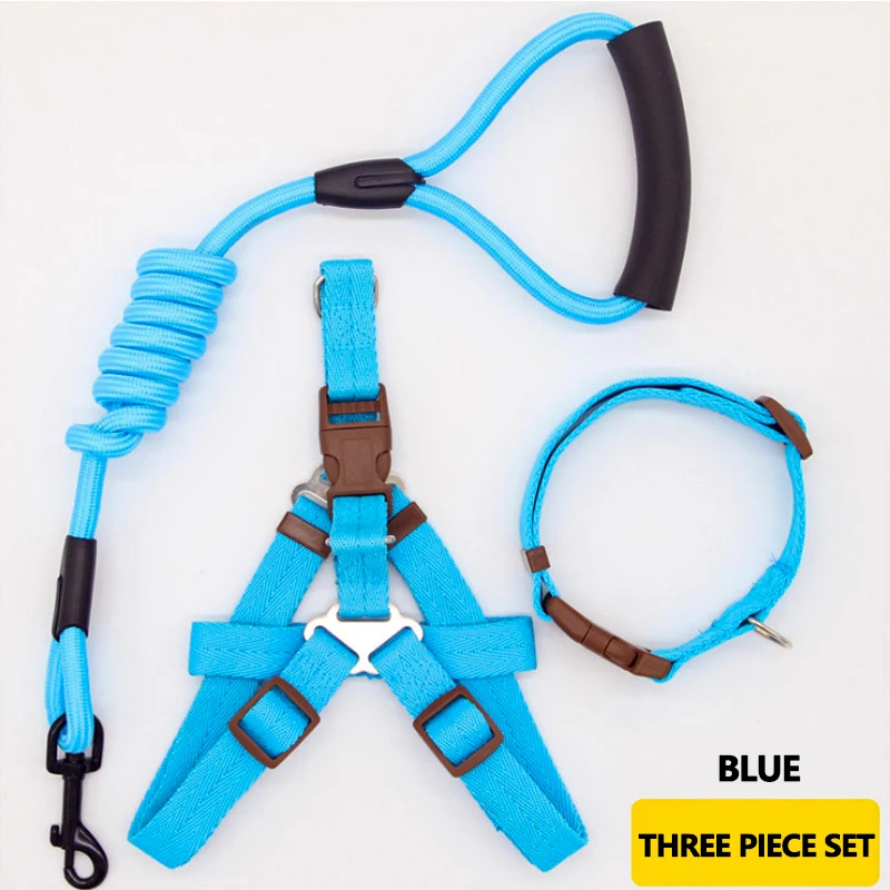 

Pet set dog leash Nylon Pet Leash for dog & cat Running or Training Collar and Harness Correa de perro поводок