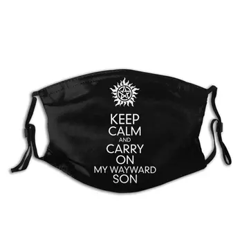 

Anti Bacterial Dust Protection Cover Supernatural Carry On My Wayward Son Reusable Face Mask Filters Inside