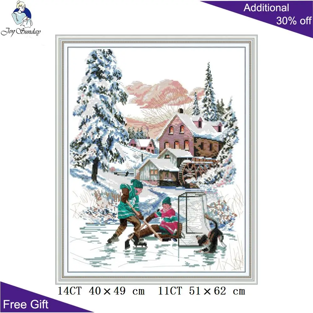 Joy Sunday вид сзади RA340 14CT 11CT Счетный и штампованный домашний декор мультфильм