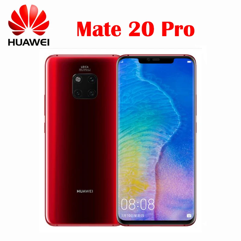 Новый оригинальный Huawei Mate 20 Pro Телефон Kirin 980 Android 9 0 OS 6 39 дюймов 3120x1440P 40.0MP IP68 NFC