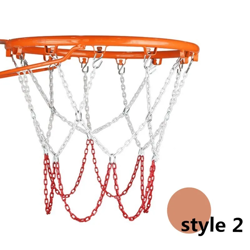 Lndoor Outdoor Basketball Hoop Heavy Basketball Metal Net Anti-Rust Chain Steel Rings Standard Accessories