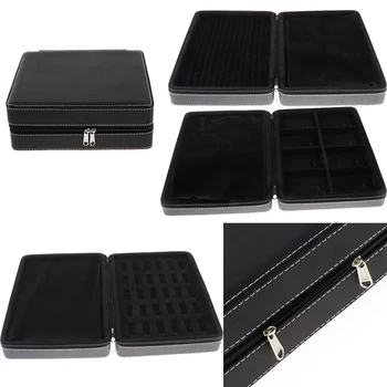 

PU Leather Travel Jewelry Organizer Case Saving Pendant Earrings Storage Bag