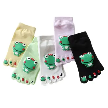 

Kids Cotton 5-toe Socks Cartoon Frog Print Children Breathable Split Toe Sock