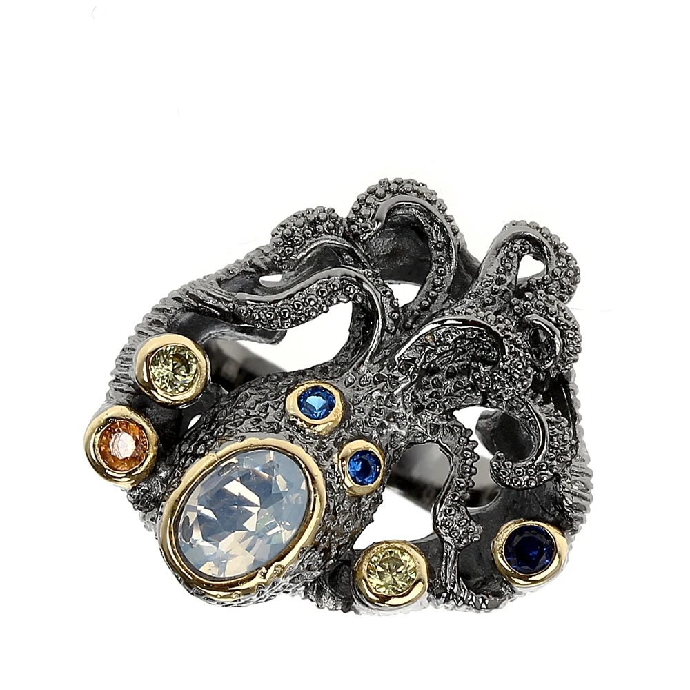 Big Black Octopus ring (8)