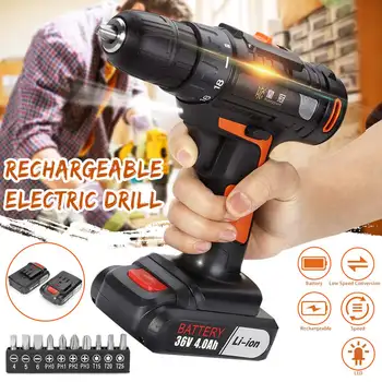 

Electric Drill Cordless Screwdriver Lithium Battery Mini Drill Cordless Screwdriver Power Tools Cordless Drill With 2 Battery