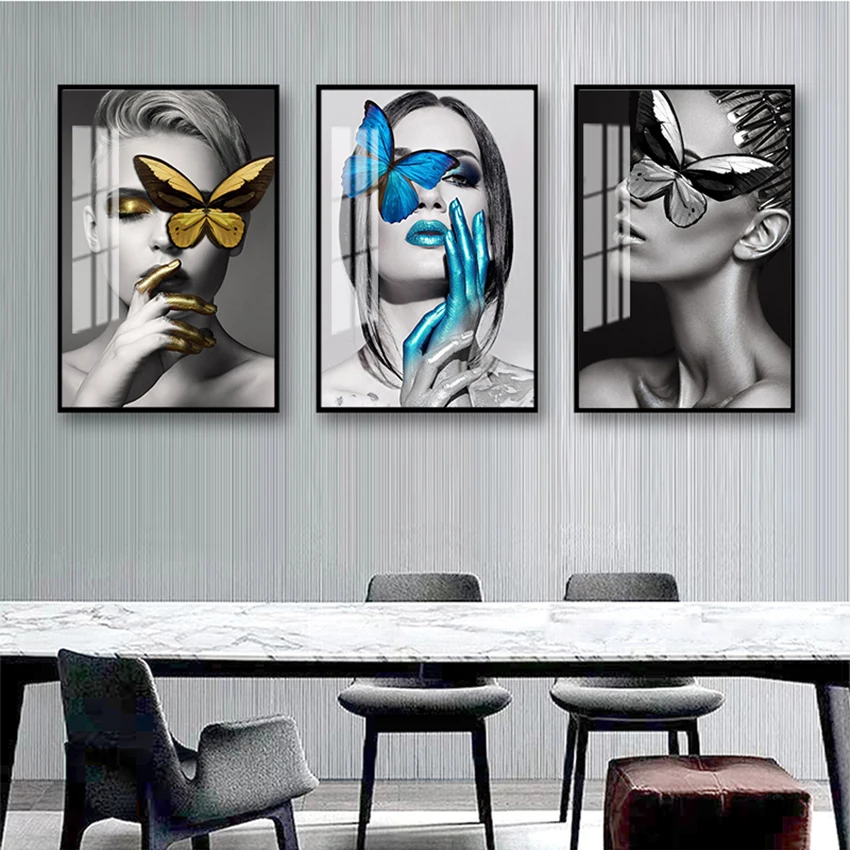 

Абстрактные картины на холсте, модная девушка, цветок, настенный художественный плакат для гостиной, Декор, декоративный настенные картины, домашний декор