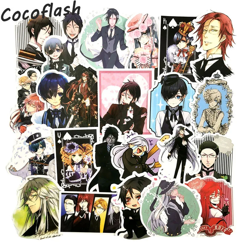 10/50pcs Japan Anime Black Butler Cartoon Stickers For Luggage Car Laptop Notebook Decal Fridge Toy Skateboard Sticker