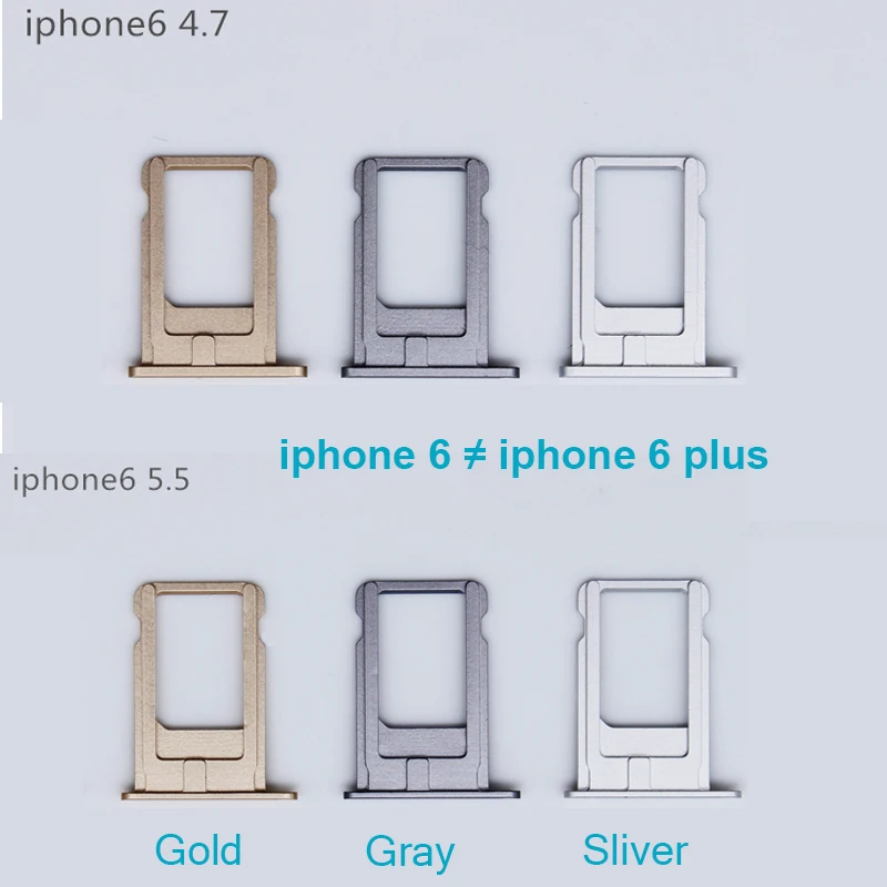 Per iPhone 6 vassoio per schede Sim Slot per supporto Micro SD vassoio per  schede Sim per iPhone 6 Plus con chiave Pin di espulsione aperta gratuita -  AliExpress