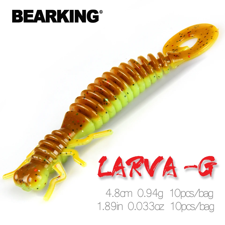 BEARKING личинка 4 8 см 0 94g 10 шт. искусственная Мягкая наживка рыболовные приманки