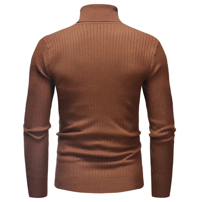 Модный тренд мужской свитер с длинными рукавами мужской однотонный дышащий Удобный красивый свитер с высоким воротником для мужчин M012
