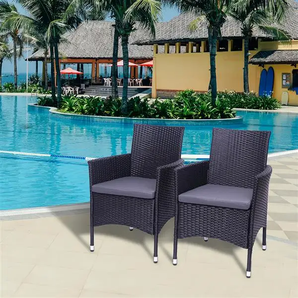 2pcs Outdoor Leisure Sofa Single Backrest Chairs Rattan Sofa Set Comfortable Garden Sofas Furniture 2pcs Outdoor Leisure Sofa Single Backrest Chairs Rattan Sofa Set Comfortable Garden Sofas Furniture