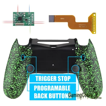 

Textured Green Dawn 2.0 FlashShot Remap Kit With Back Shell & 2 Back Buttons & 2 Trigger Lock for PS4 Controller JDM 040/050/055