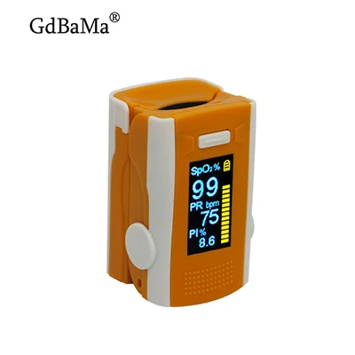 Пальчиковый пульсовой оксиметр с органическим светодиодом монитор сердечного ритма портативные анализаторы здоровья для дома одобрение CE точные измерения удобные - Цвет: orange