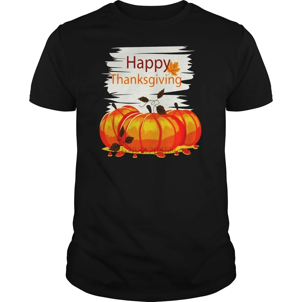 Men tshirt Happy Thanksgiving With Pumpkins- Shirt(1) cool Printed T-Shirt tees top |