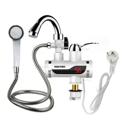 Instant Tankless Electric Hot Water Heater Faucet Kitchen Instant Heating Tap EU plug