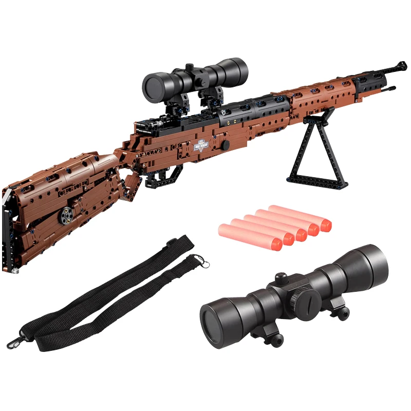 

652Pcs Lockings Military WW2 German Weapon Gun Kar98k Gewehr 98 Soldiers Creator Friends Model Building Blocks Birthday Lockings