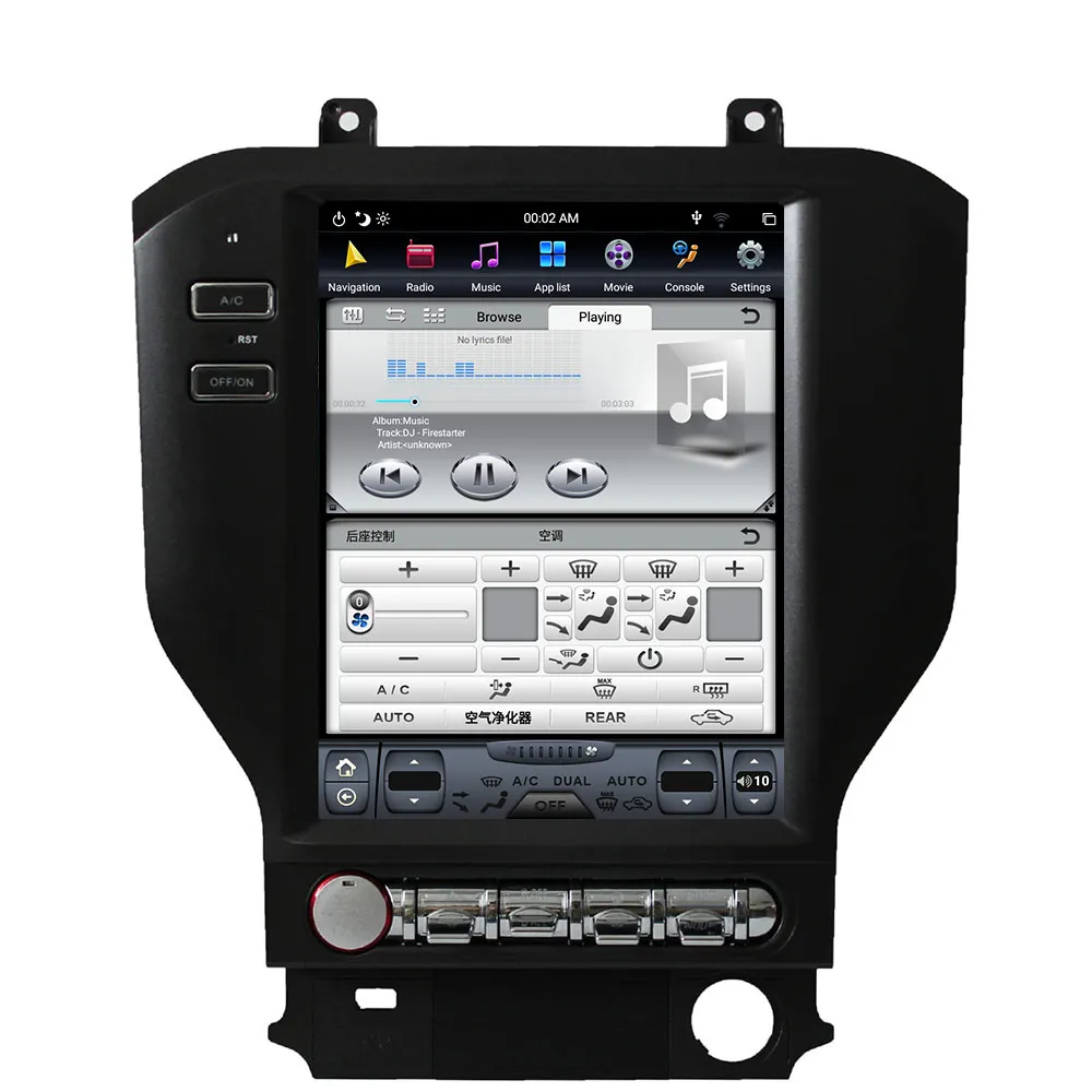 Cheap Android 9.0 Tesla Style Car Radio Vertical Screen For Ford Mustang 2015+ GPS Navigation Recorder Multimedia No CD Player 5