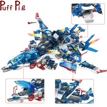 

685pcs Swat Police Military Helicopter Fighter Compatible Building Blocks Movies Bricks Toys for Boy Children