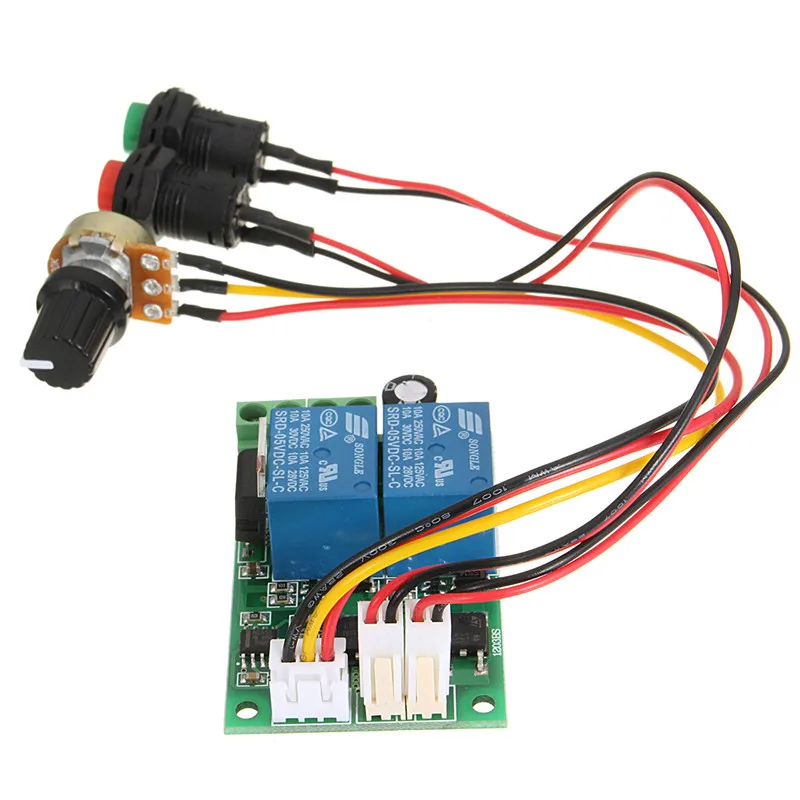 Controlador de motor actuador lineal DC 6V 12V 24V PWM, interruptor de controlador de velocidad del motor de CC hacia adelante y marcha atrás, Control de velocidad ajustable ► Foto 2/6