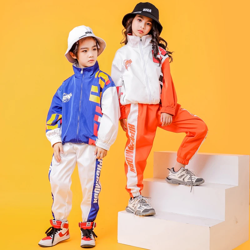 

Hip Hop Dance Costume Loose Jazz Dance Rave Outfit Teenage Girls Clothes Boy Street Wear Performance Clothing Tracksuit DCC423