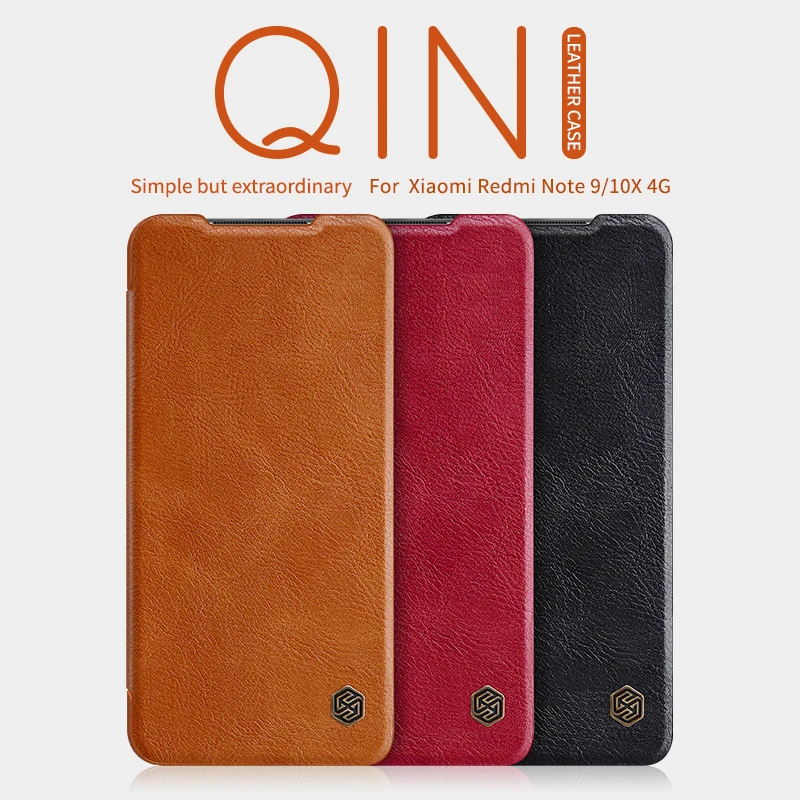 Кожаный чехол для Xiaomi redmi Note 9 Pro Funda note 8 NILLKIN Qin откидной кожаный чехол-бумажник Mi 10