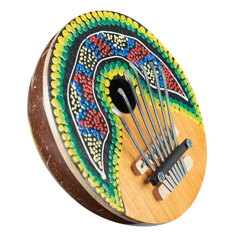 Kalimba Thumb Piano-7 клавиш-настраиваемый-Кокосовая Скорлупа-окрашенный