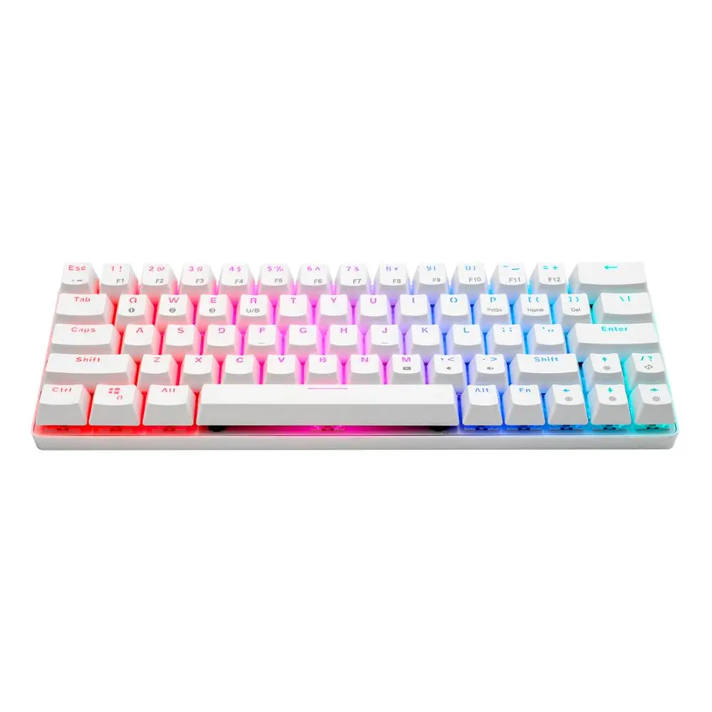 Wired Wireless Mini Gaming Keyboard RGB Backlit Bluetooth 5.0 Mechanical Switch 60% Keyboard For Multi-Device Mobile PC Laptop