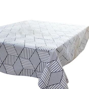 

Reusable Rectangle Tablecloth Printed Decorating Picnic Anti Dust Home Kitchen Party Geometric Style Dinning Scratchproof