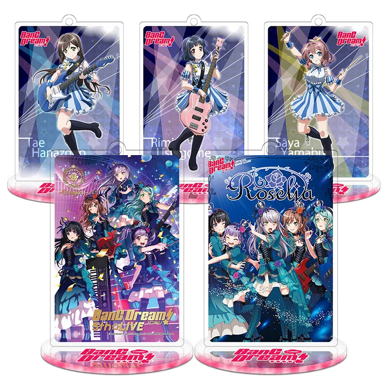 15pcs Different Style 9cm BanG Dream! Anime Action Figure Toy Acrylic Keychain Decorative Ornaments