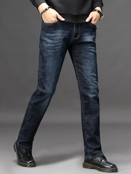 

2020 High Quality Business Casual Classic Style Fashion Men's Stretch Loose fit Jeans Men's Denim Pants