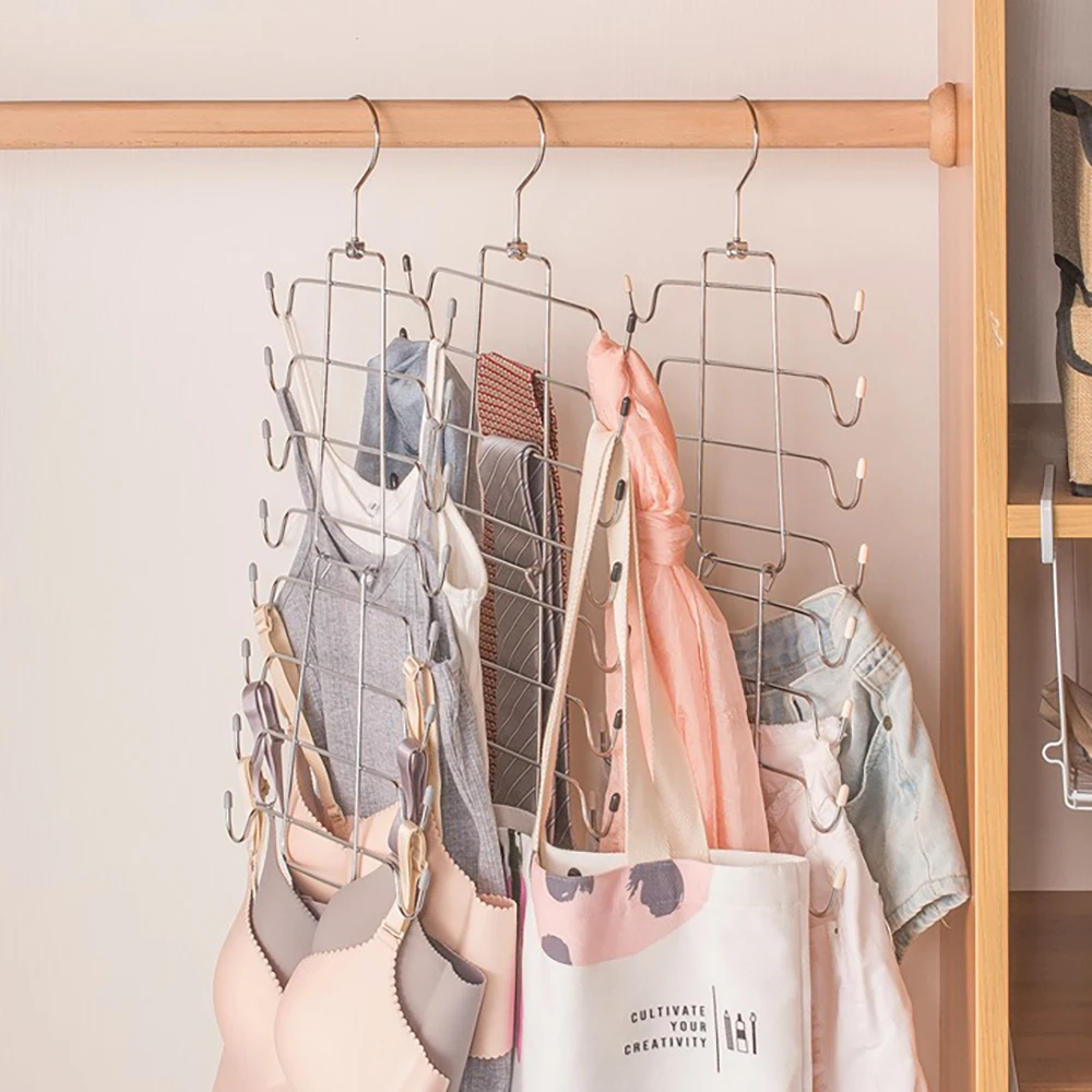 Multi Layer Hangers For Clothes Rack Metal Underwear Hanger Rack
