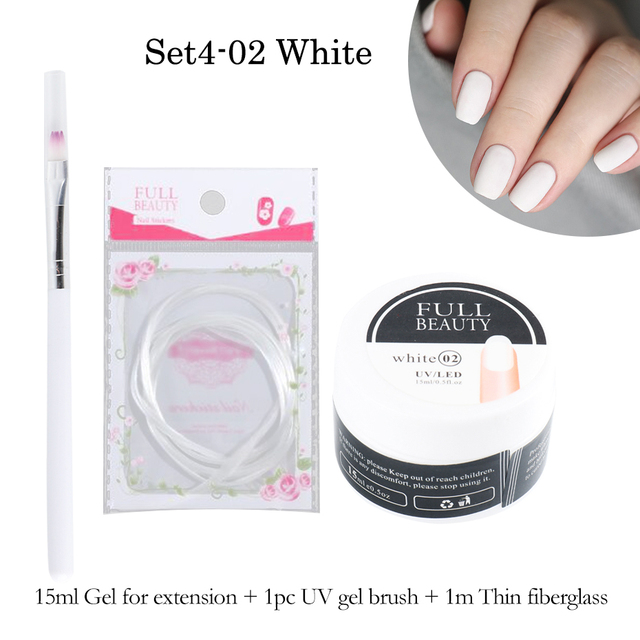 Gel For Extension UV Builder Nail Gel Clear Acrygel Base Varnish Quick Buidling Nail Art Brush Set For Manicure LY1800-1