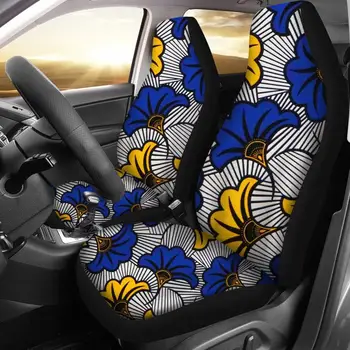 

TOADDMOS Auto Interior Accessories African Tribal Flowers Printed Set of 2 Car Seat Covers Fit Most of Vehicle Trunks SUV Van