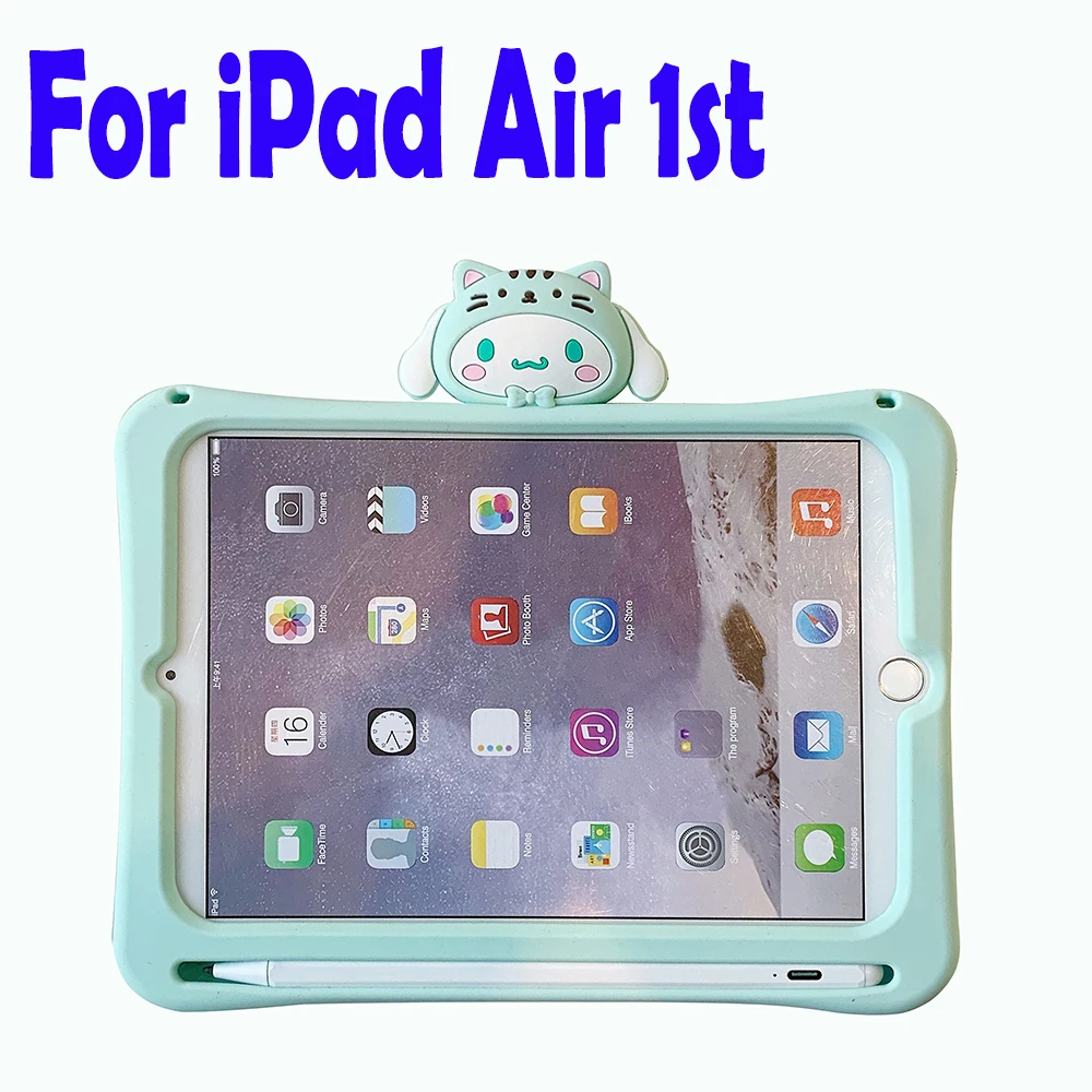 Для iPad 10,2 7th iPad 9,7 Дети чехол Pro 9,7 10,5 силиконовый чехол для iPad Mini 1 2 3 4 iPad 5 Air iPad 1 2 3 Flip смарт-чехол s с ручкой - Цвет: as photo