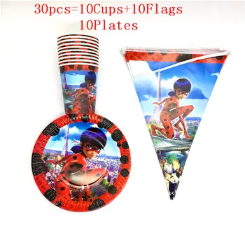 

Hot Butterfly Bee Cartoon Theme 30Pcs/60Pcs Paper Cups Wedding Birthday Party Plates Flags Decoration Party Supplies Favors Show