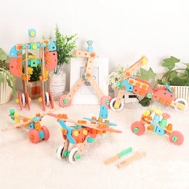 

Children's detachable nuts, screws, toy toolbox, hands-on assembly, puzzle boy 2-8 years old