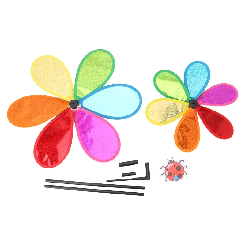 Горячие двухслойные ветряные мельницы ветер Spinner блестки Whirligig домашний двор вечерние украшения