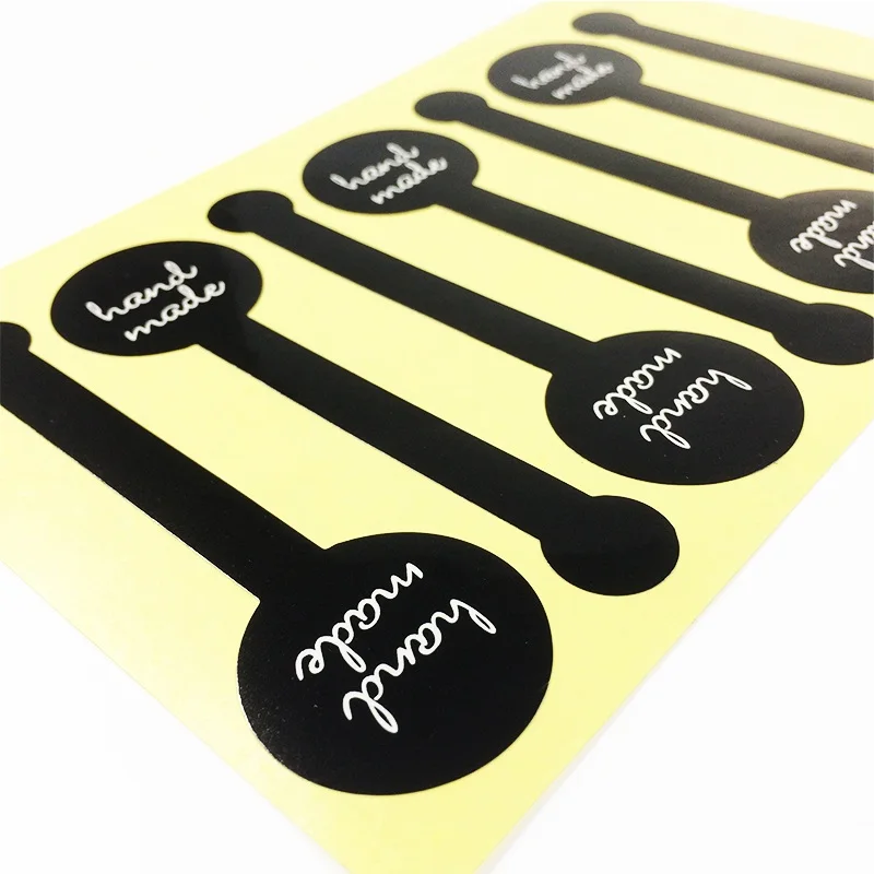 

70 Pcs/lot Handmade Black Sticker Vintage Label Stickers DIY Hand Made For Gift Cake Baking Scrapbooking Sealing Stickers