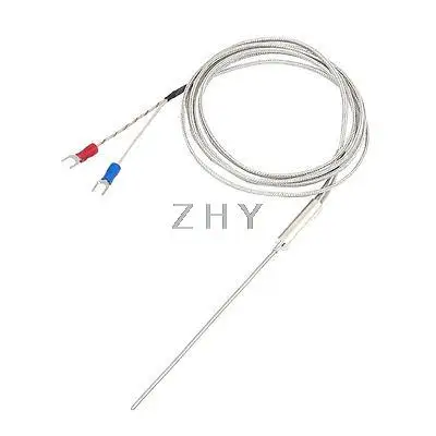 

K Type 110mm x 5mm Temperature Controller Earth Thermocouple Probe 2M