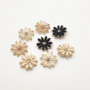 

New arrival! 25x25mm 30pcs Rhinestone Crystal Flower charm for Earrings DIY parts,Jewelry Accessories Findings & Components