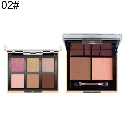 2 OTWOO 8 Colors Matte Pearlescent Eyeshadow Palette Blusher Waterproof Cosmetics - Цвет: 2