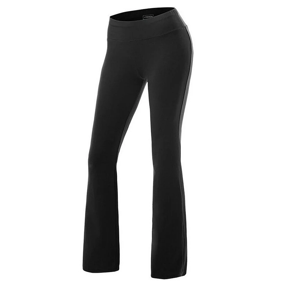 Yoga Pants Women Boot-Cut Yoga Pants Tummy Control Workout Casual Yoga Pants Breathable Workout Running Tights Sports Wear - Цвет: Black