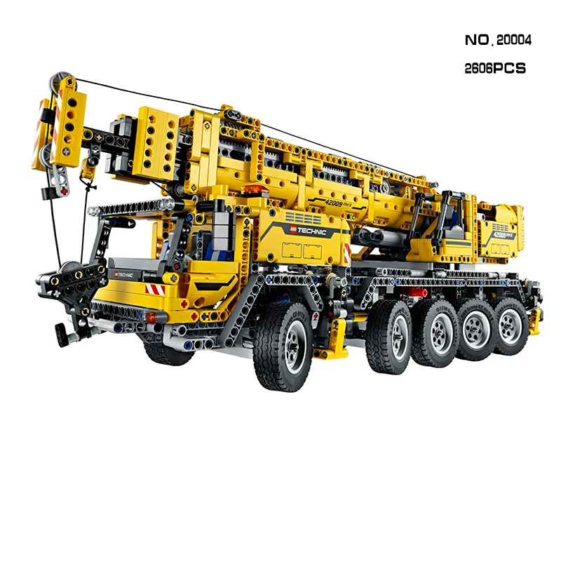 DHL Technic 20004 20005 20006 20007 20008 20009 20010 20013 20015 20021 20056 20076 конструкторных блоков, Детские кубики грузовых автомобилей игрушки подарки - Цвет: 20004 with motor