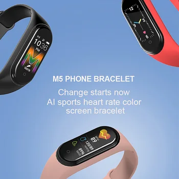 

M5 Sport Bracelet Smart Band Fitness Trcker Pedometer Heart Rate Blood Pressure Bluetooth Health Wirstband Waterproof Smartband