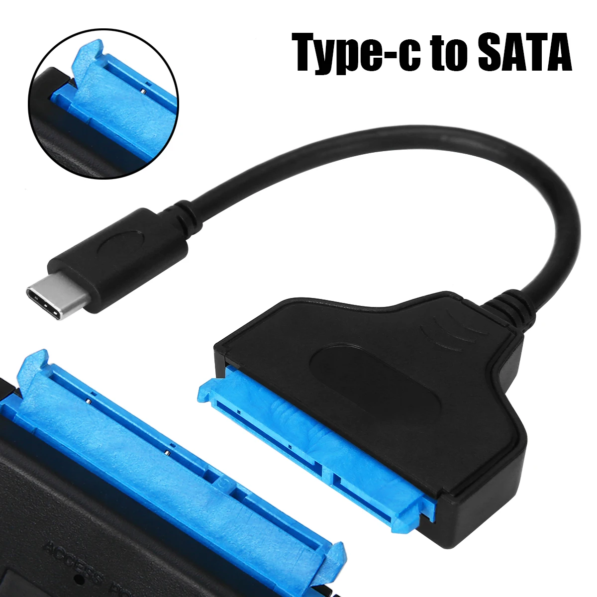 

Mayitr 1pc 20cm USB 3.1 to SATA Adapter 7+15 pin Thunderbolt 3 Compatible to SATA Adapter Cable For 2.5 inch HDD SSD